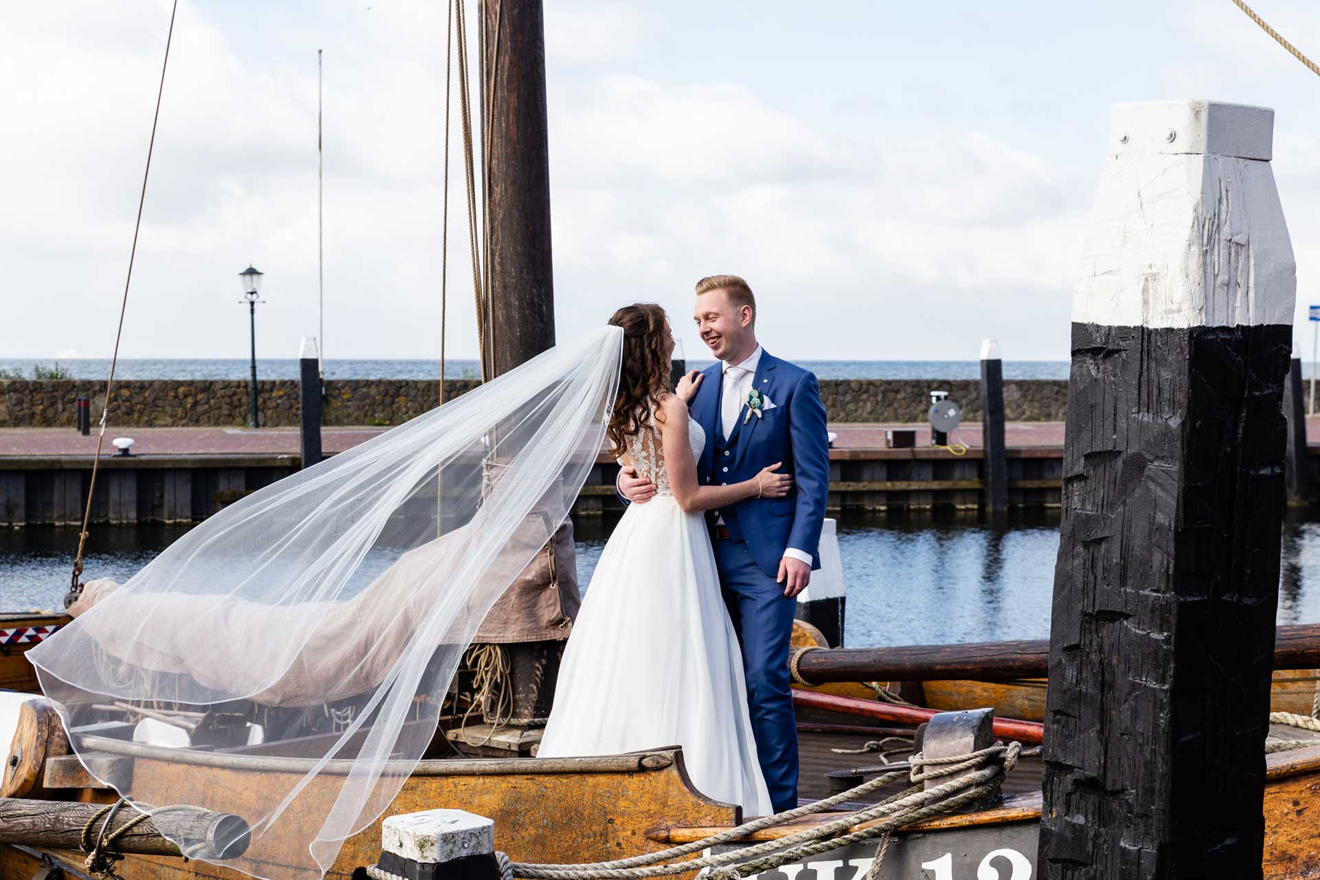 Trouwfoto's Urker Haven